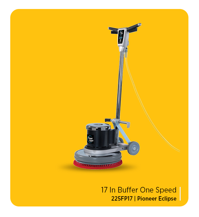 Buffers, like the one pictured, keep floors clean and glossy after flooring restoration. 
