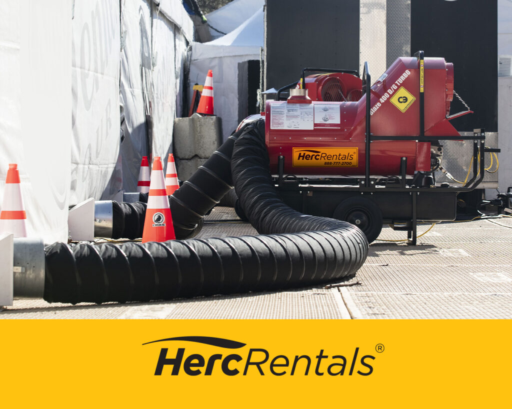 Winter construction is made possible by climate control on jobsites. 