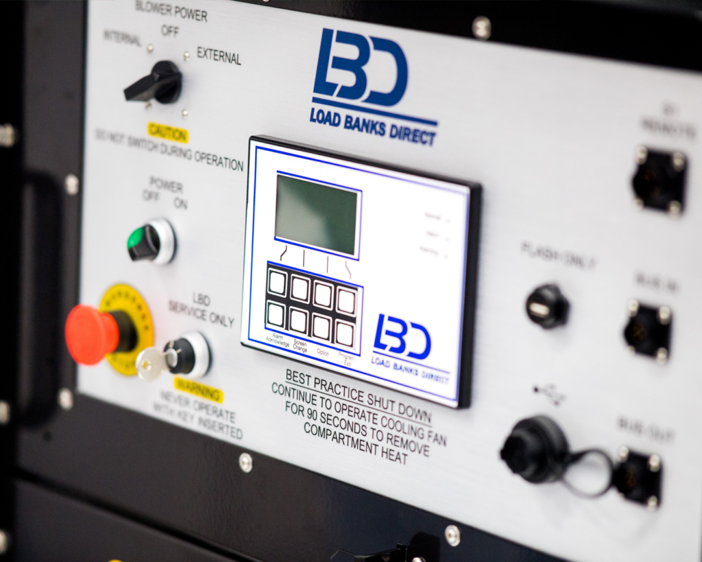 In this guide to load banks, you'll learn about the panel on the load bank, like the one pictured here. 