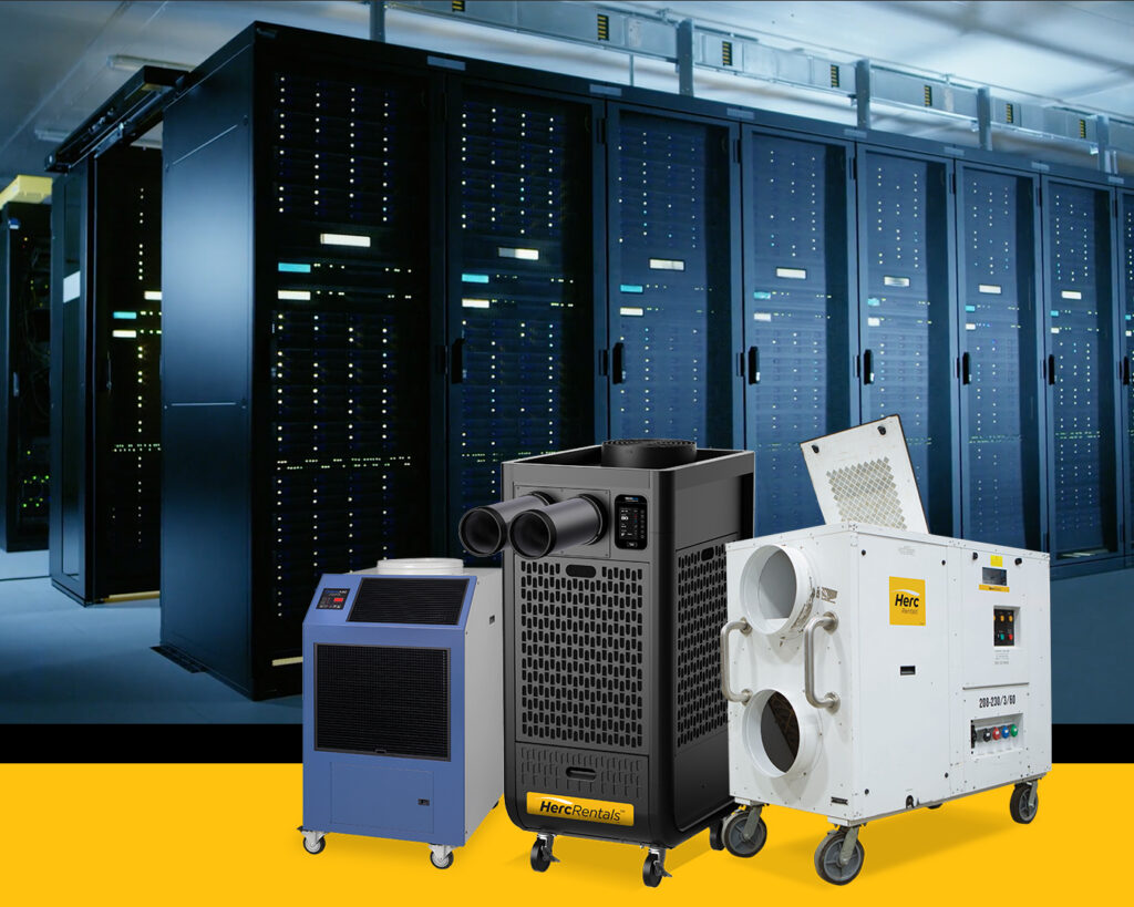 One safety tips for data center workers: keep hot spots mitigated by portable AC units, as pictured here. 
