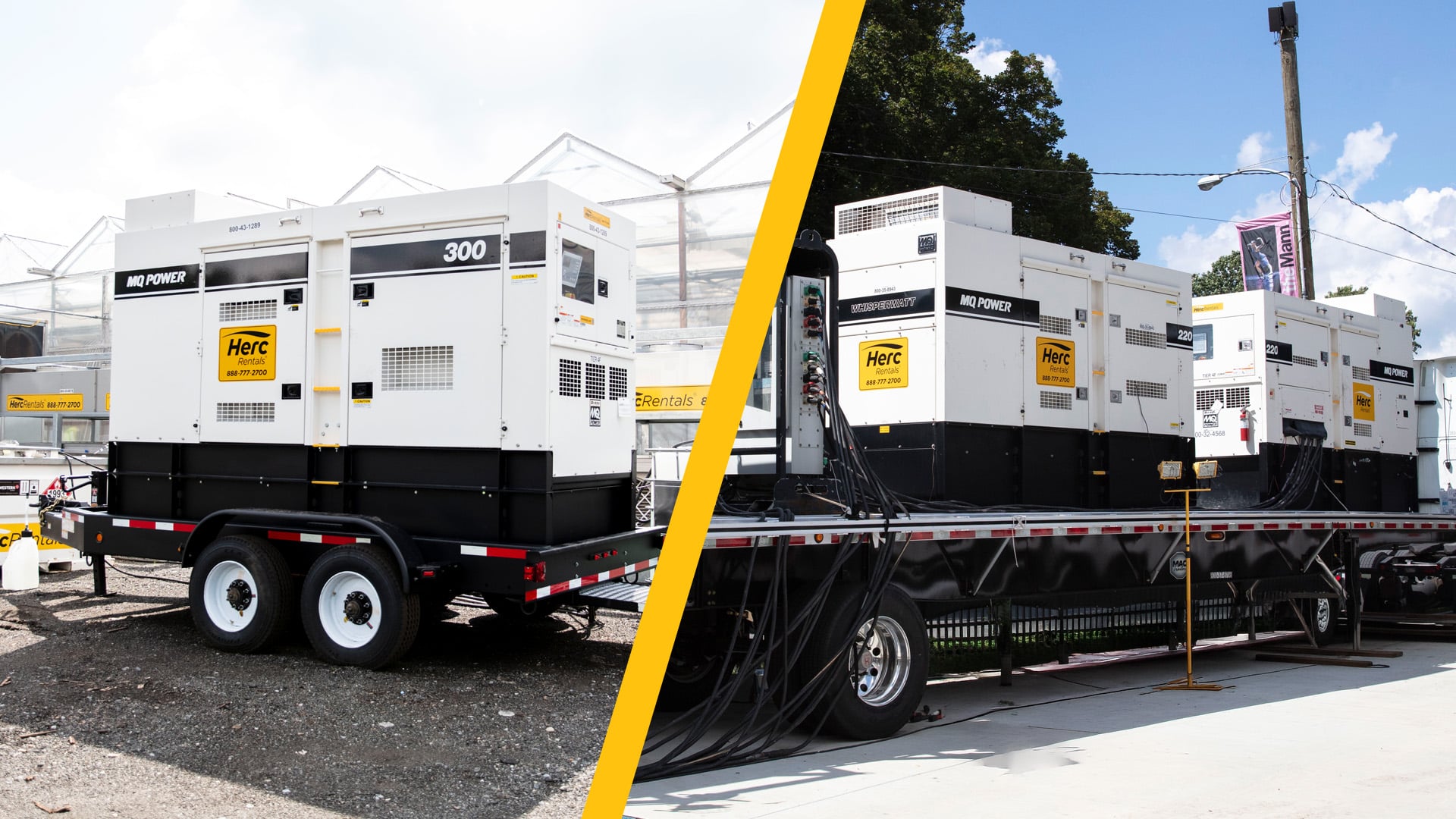 An image is split in half showing readers they will learn the differences between skid-mounted vs. towable generators.