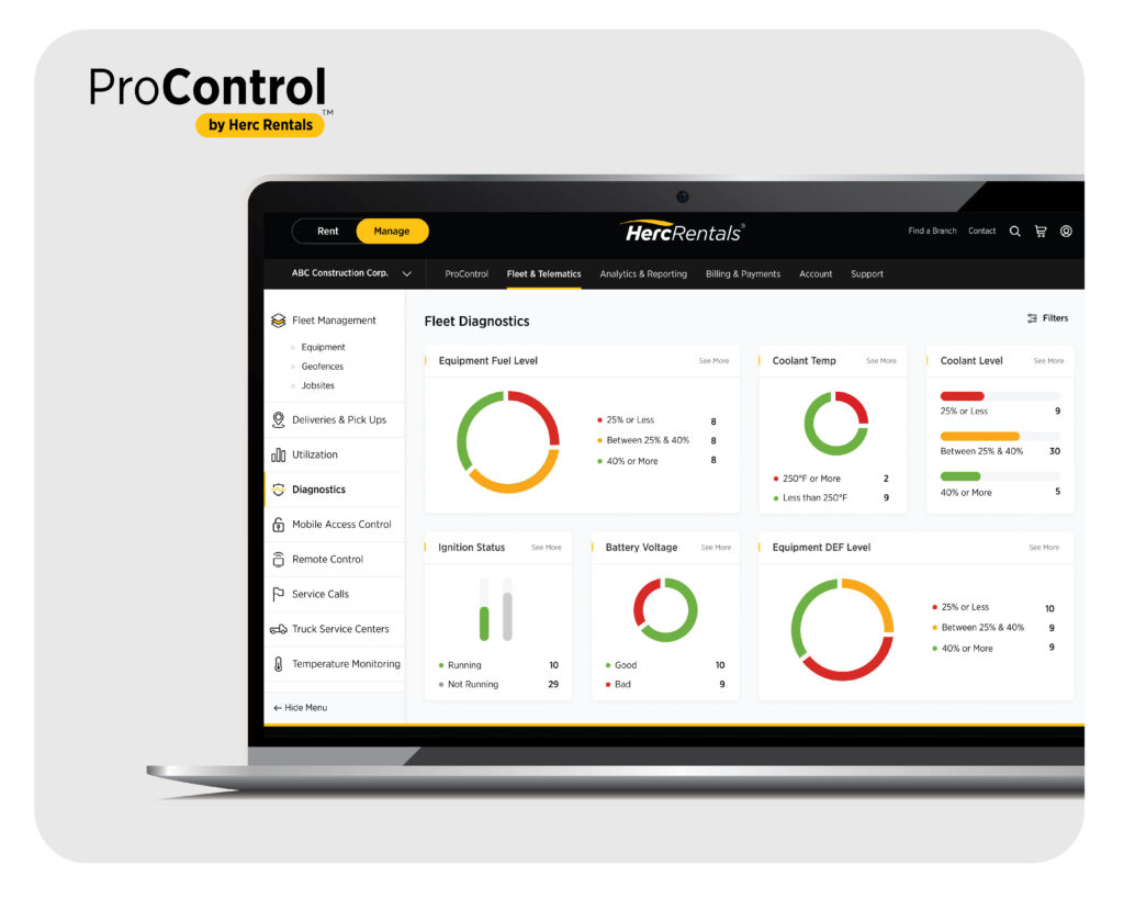 Valuable equipment rental software includes fleet diagnostics and other real-time tracking capabilities. 
