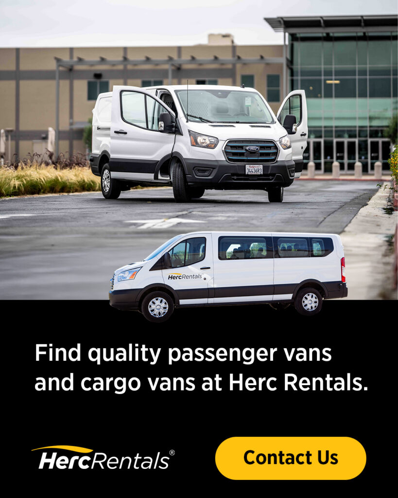 Plenty of work van rental uses apply to equipment rental customers across industries. Herc Rentals can find the right van rental for your needs. Contact www.hercrentals.com.